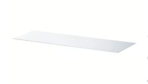 bovenblad besta glas/wit 120x40 cm, Ophalen, 50 tot 100 cm, 25 tot 50 cm, Glas