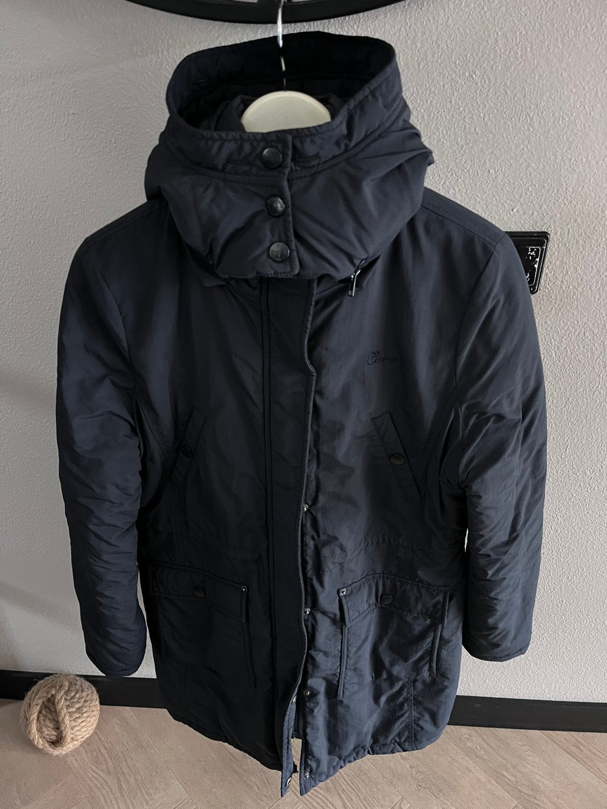 Parka (Cars) donkerblauw L, Ophalen of Verzenden, Gedragen, Maat 42/44 (L), Blauw