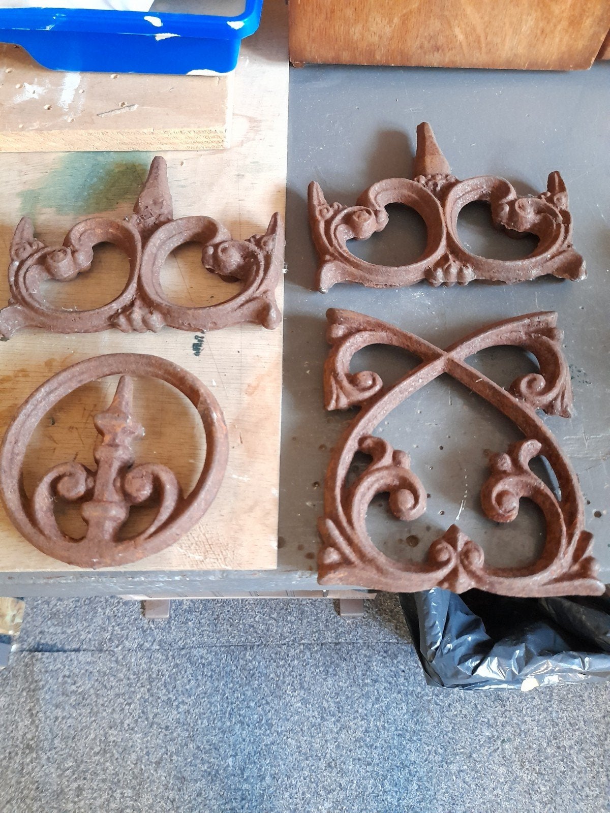 Decoratieve gietijzeren ornamenten, Ophalen of Verzenden