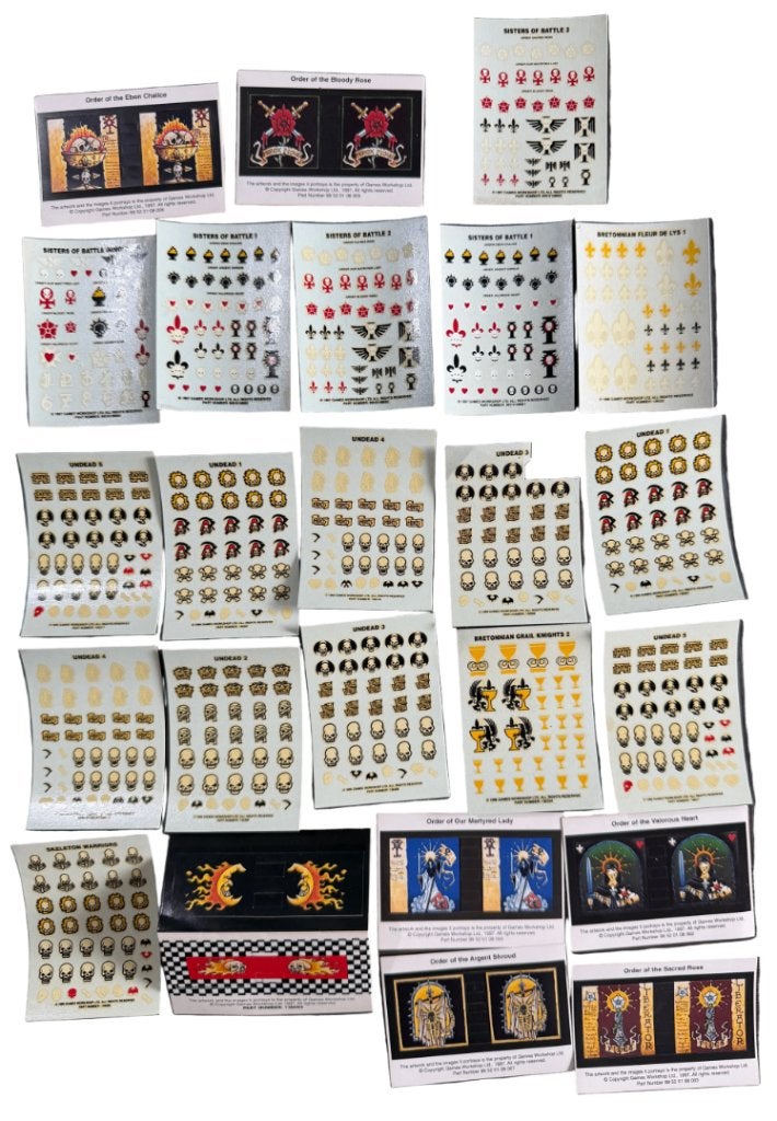 Warhammer Fantasy 40K Vintage Decals, Hobby en Vrije tijd, ., Warhammer, Ophalen of Verzenden, Zo goed als nieuw