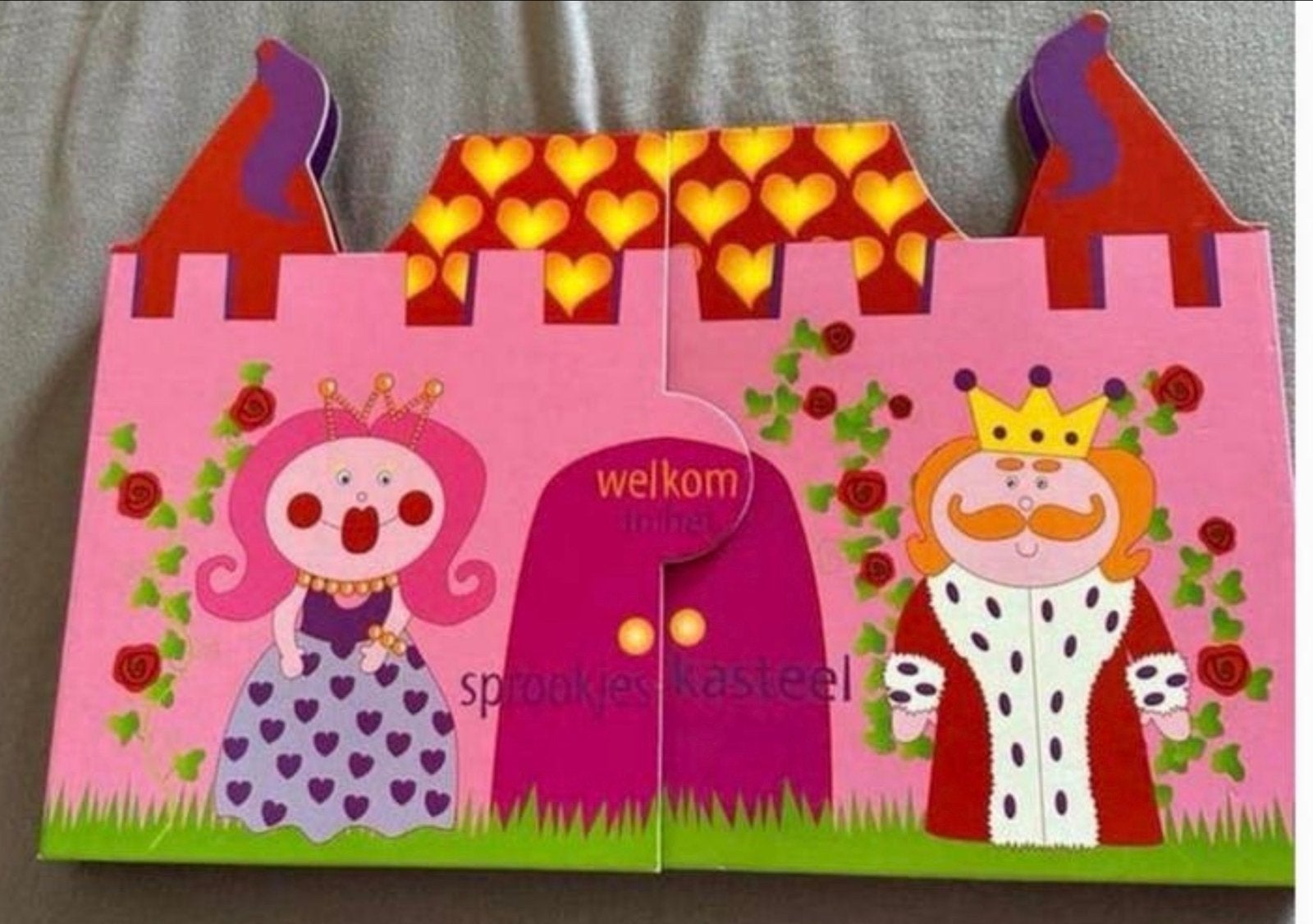 Interactief Sprookjes Kasteel Boekje - Zo goed als nieuw, Uitklapboek, Jongen of Meisje, Ophalen of Verzenden, Zo goed als nieuw
