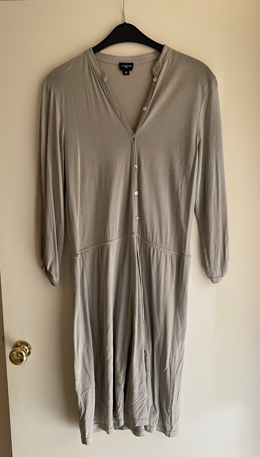 Liebeskind tricot jurk mt 40 / L, Maat 38/40 (M), Verzenden, Beige, Zo goed als nieuw
