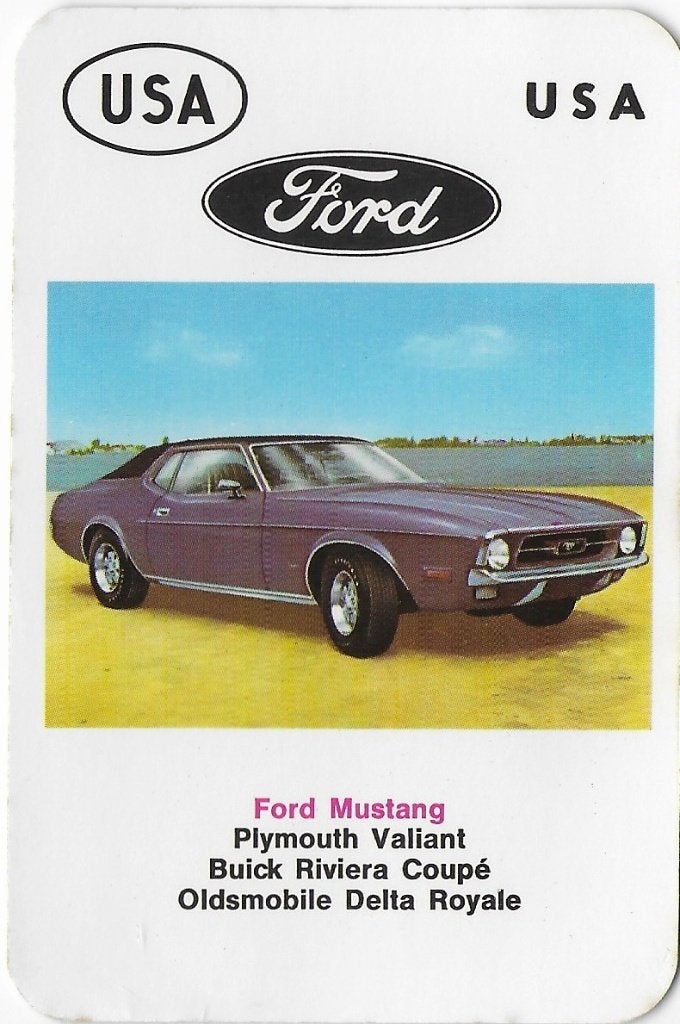 ak1024 -- Autokaartje USA Ford Mustang, Ophalen of Verzenden, Zo goed als nieuw, Auto's