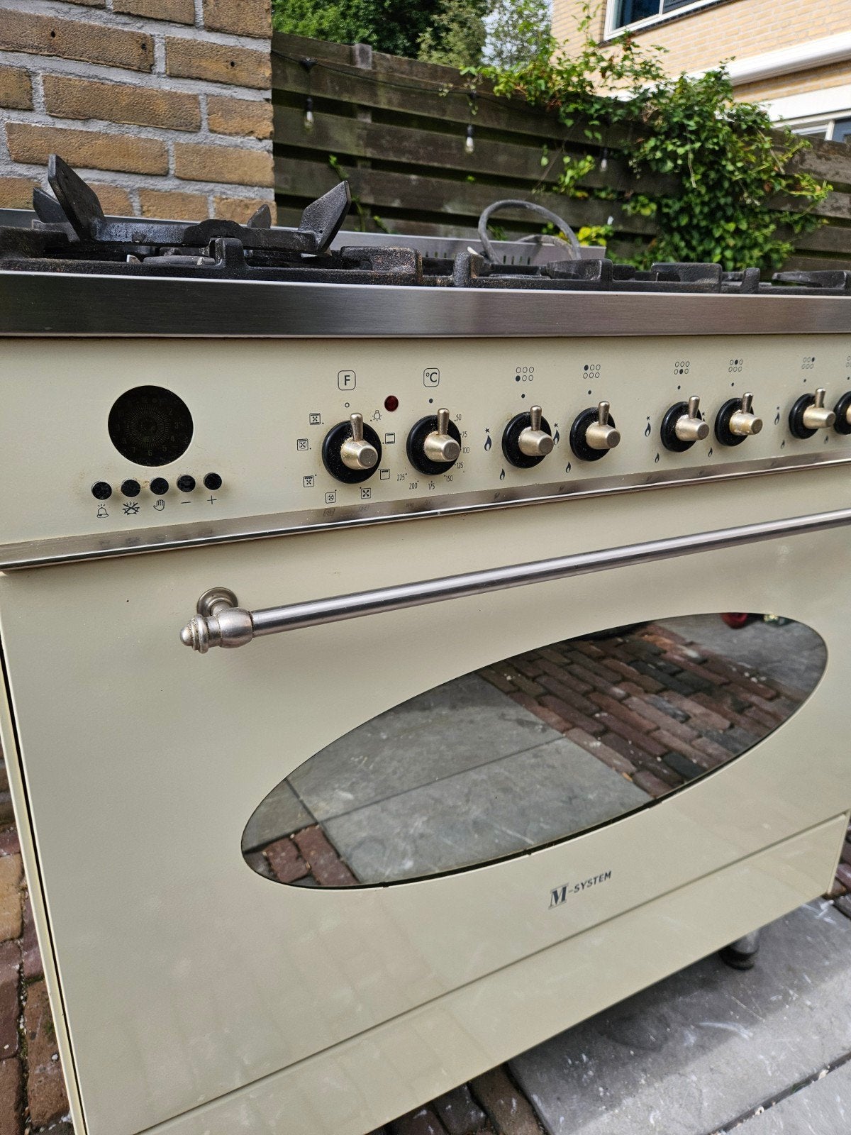 M-System Fornuis met 6 Pitten en Wokbrander, Gebruikt, 60 cm of meer, Ophalen of Verzenden, Gas