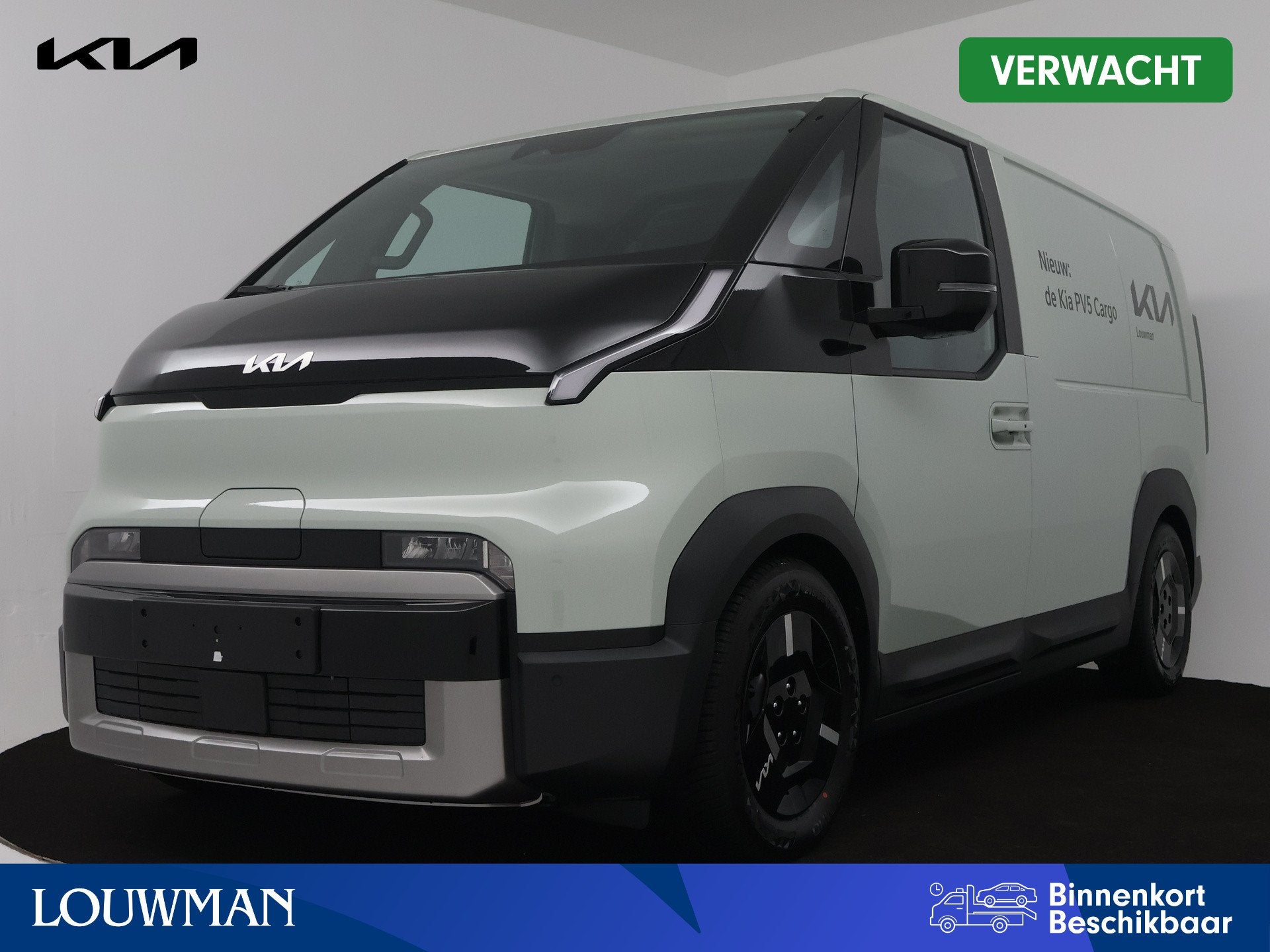 Kia PV5 L2H1 Plus 71.2 kWh | Company Car | 10 Jaar Garantie, Auto's, Stof, Kia, Zwart, 71 kWh