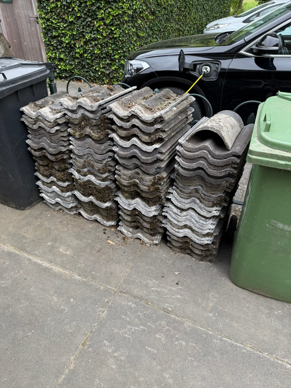 Dakpannen beton, Ophalen, Steen of Klei, Zo goed als nieuw, 15 m² of meer