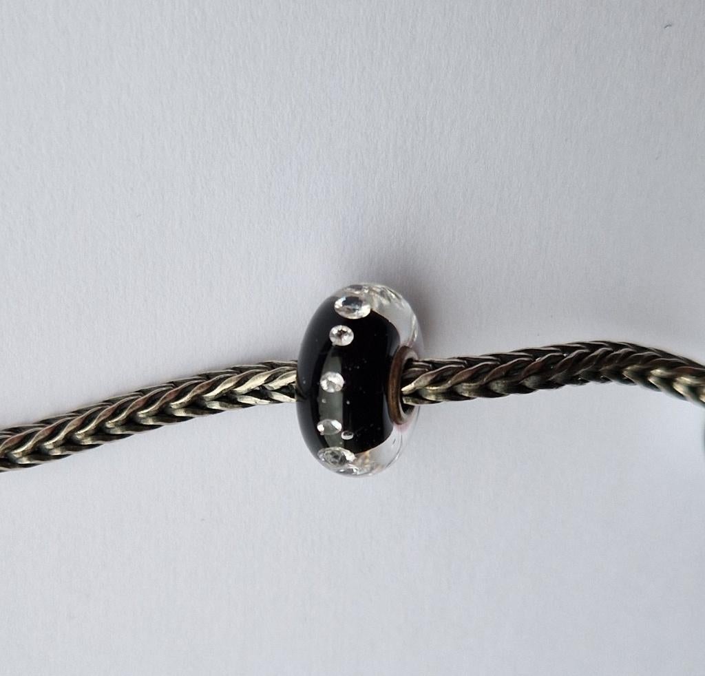 Tk: originele Trollbeads kraal Diamond Like Black zgan!, Ophalen of Verzenden, Zo goed als nieuw, Trollbeads, 1 bedel