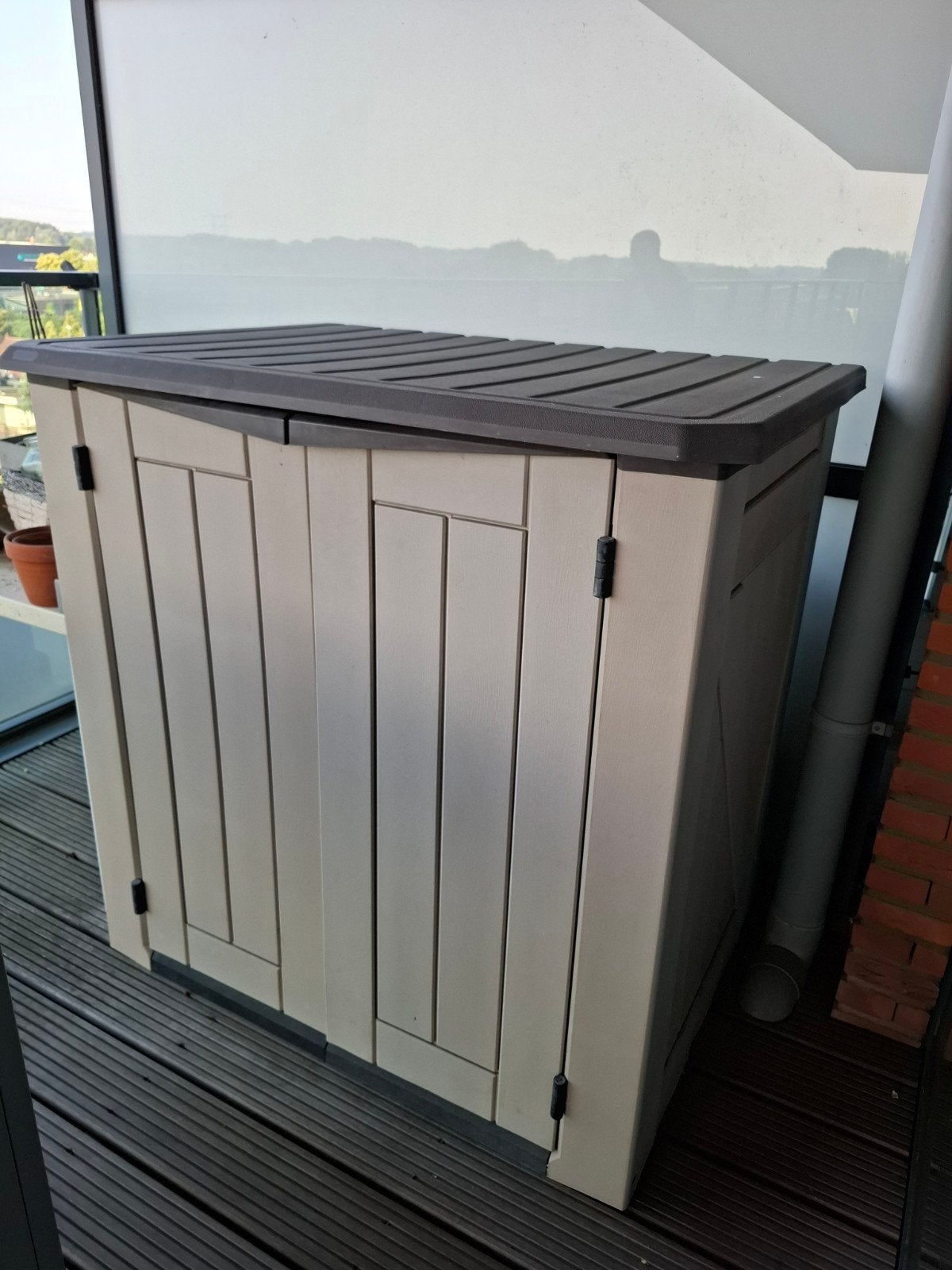 Kunststof opbergkast voor balkon/tuin 2 stuks beschikbaar, Ophalen, Kunststof, Overige typen