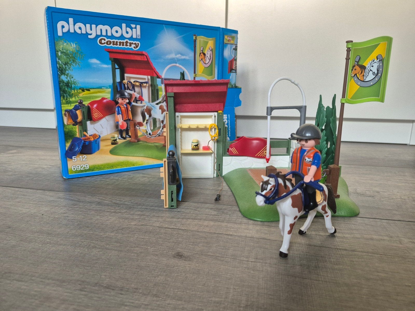 PLAYMOBIL Country 6929 – Paardenwasplaats  compleet met doos, Gebruikt, Complete set, Overige typen, Ophalen of Verzenden