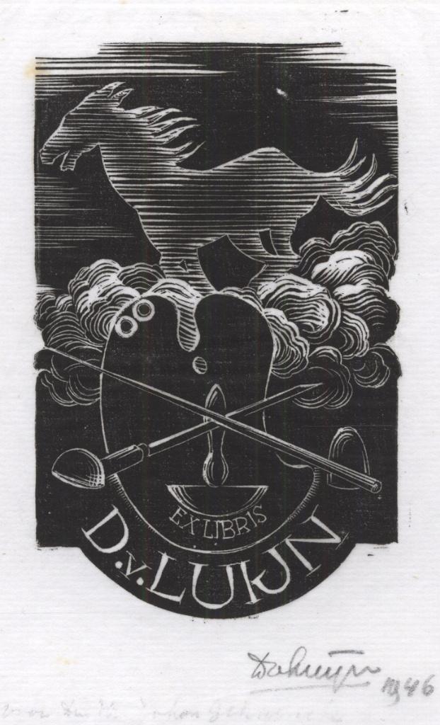 0247 Ex Libris Nederland : Dirk Govert van Luijn, 1946, Verzenden