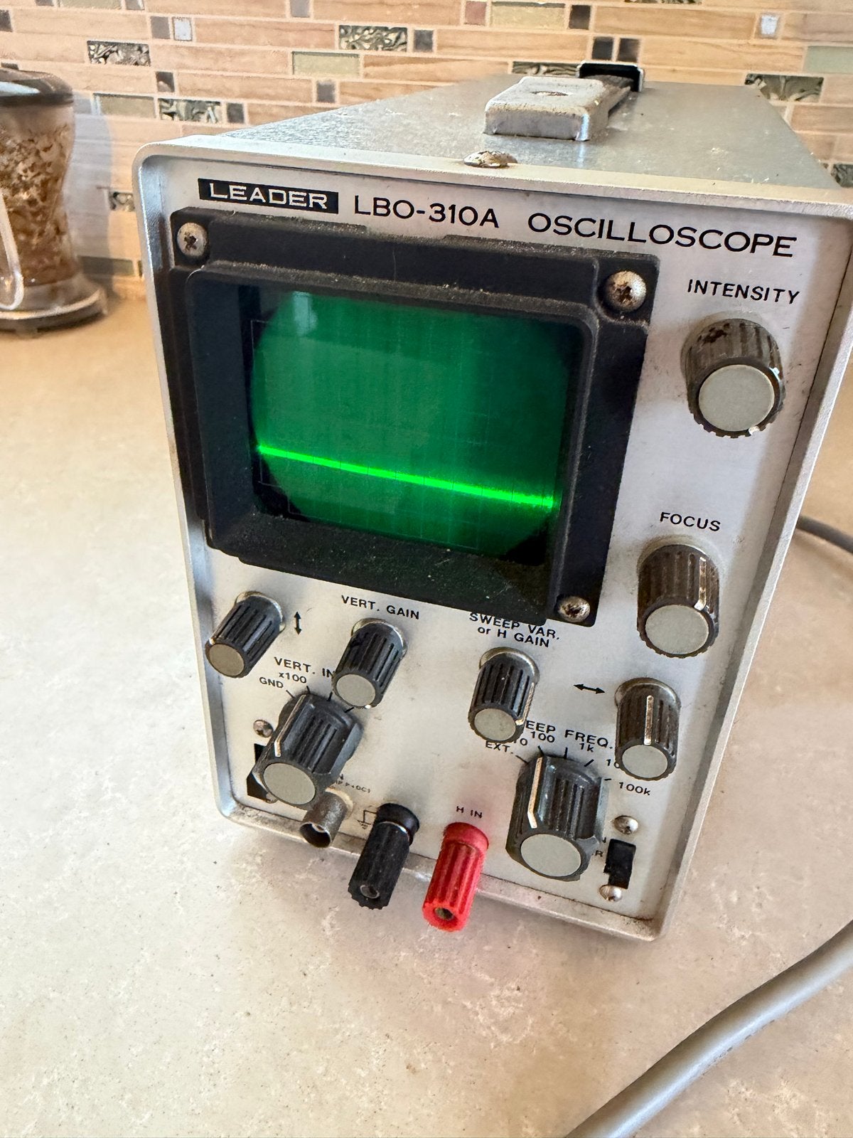 Leader LBO-310A Oscilloscoop - Vintage Elektronisch Testappa, Ophalen of Verzenden, Gebruikt