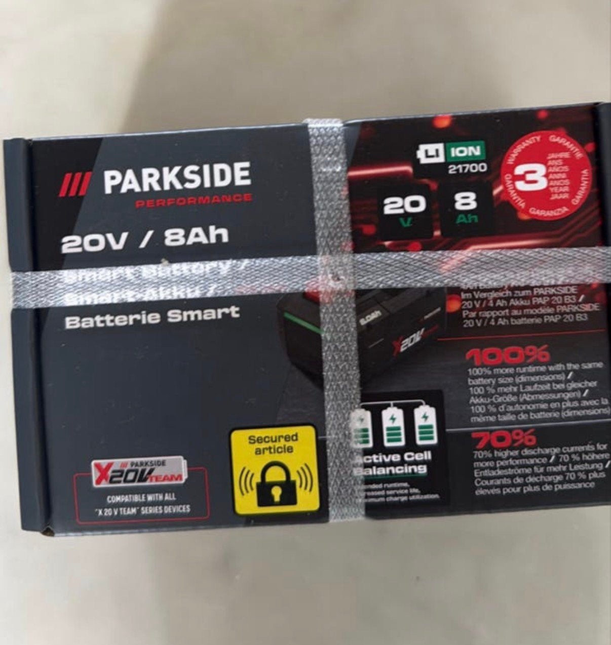 PARKSIDE PERFORMANCE 20V / 8Ah Smart Battery / Smart-Akku, Ophalen, Nieuw, Boor- en/of Breekhamer
