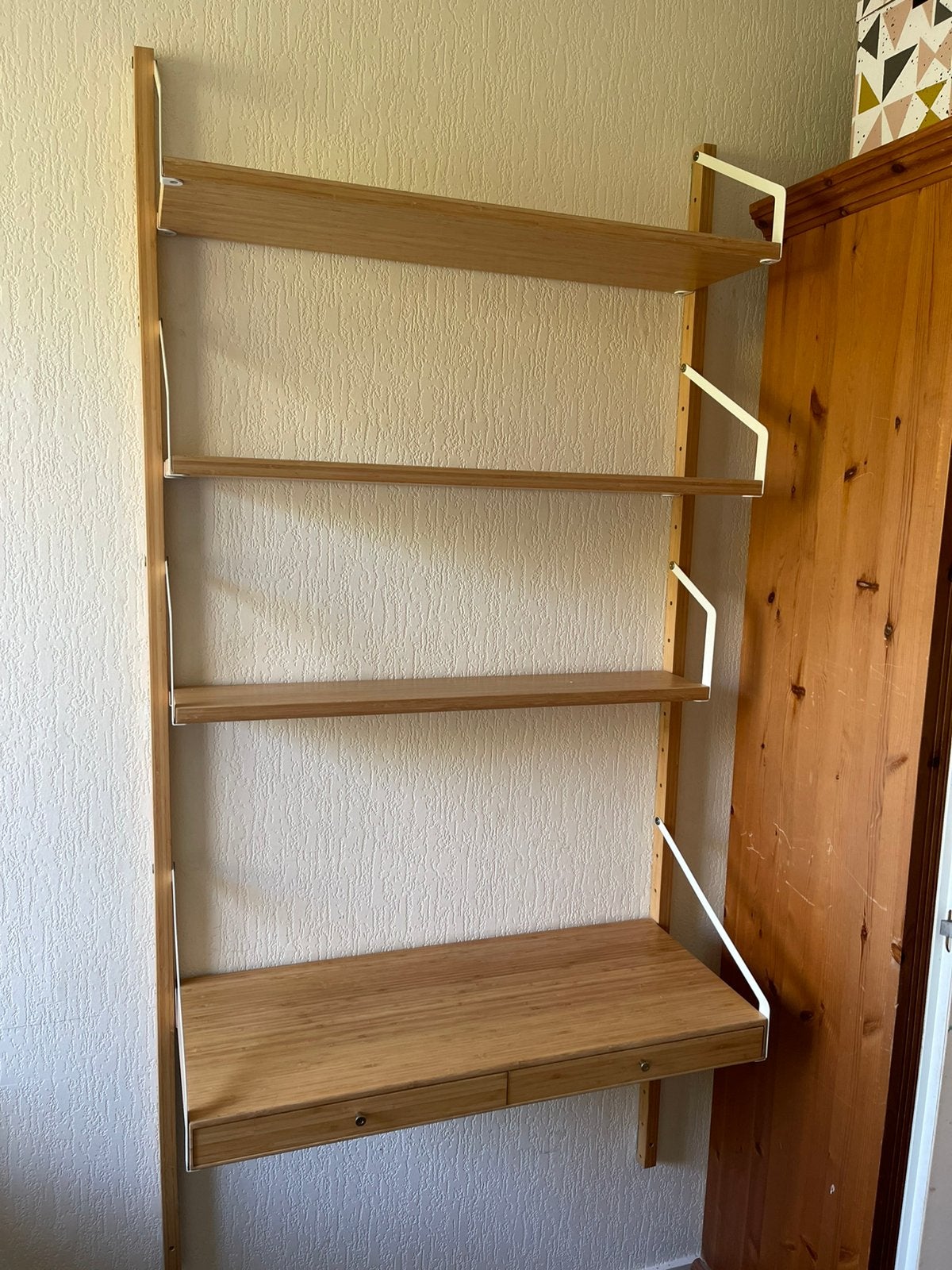 IKEA SVALNÄS bureau met 4 planken., Ophalen, Gebruikt