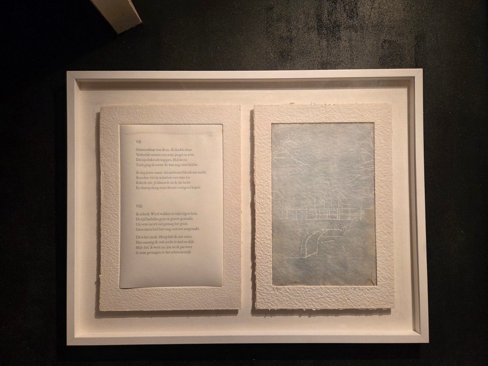 Casper Faasen ets met gedicht Ilja Leonard Pfeijffer, Antiek en Kunst, Kunst | Etsen en Gravures, Ophalen of Verzenden, Ets, Genummerd