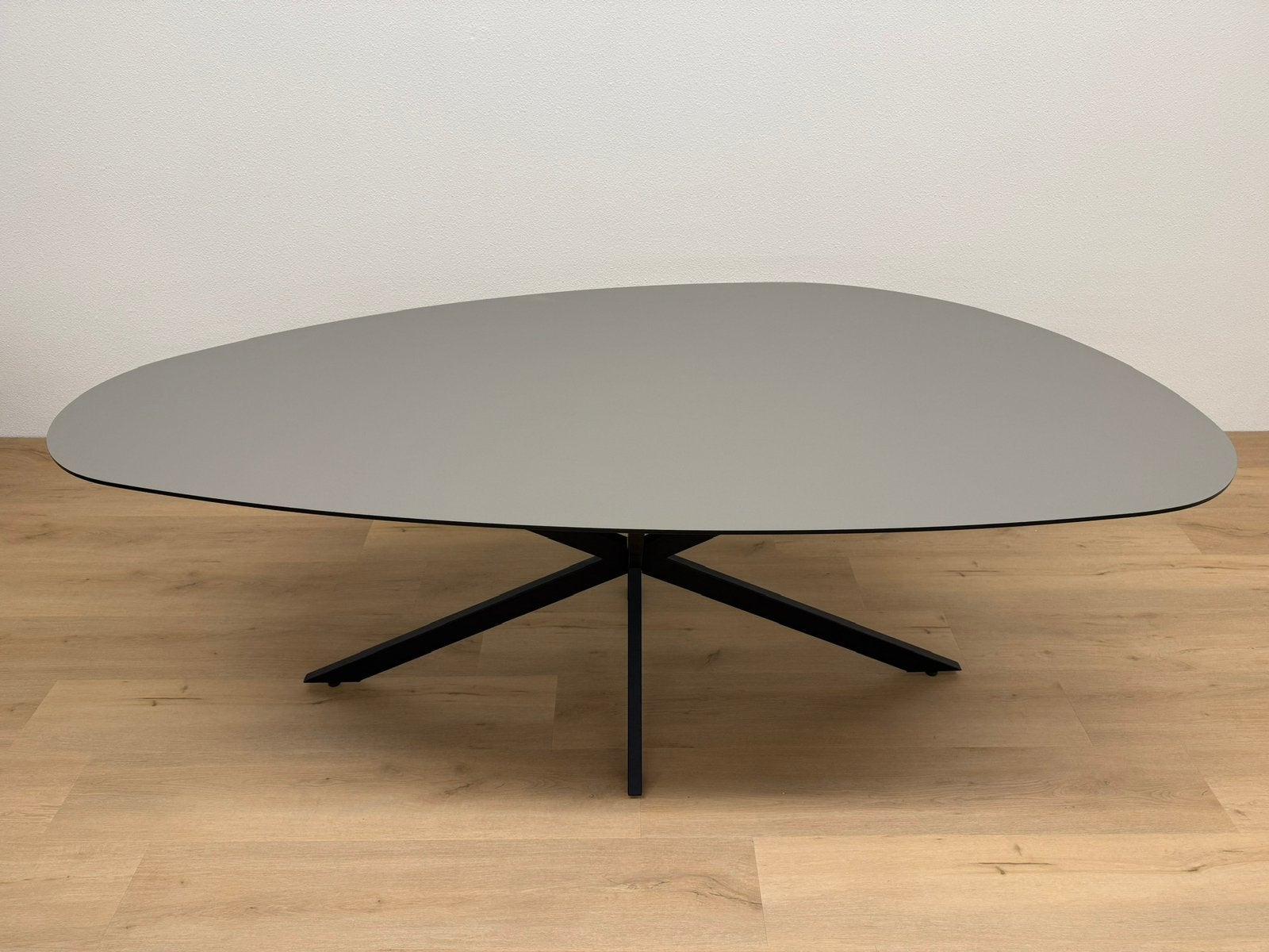 Organische eettafel 220x110 - Grijs HPL - Direct Leverbaar, Huis en Inrichting, 100 tot 150 cm, 200 cm of meer, Ophalen of Verzenden