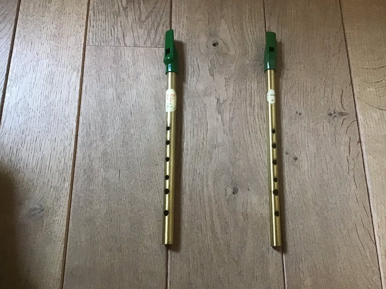Iers tin Whistles fluitjes 1 Waltons Mellow en 1 Feadog., Ophalen of Verzenden, Gebruikt