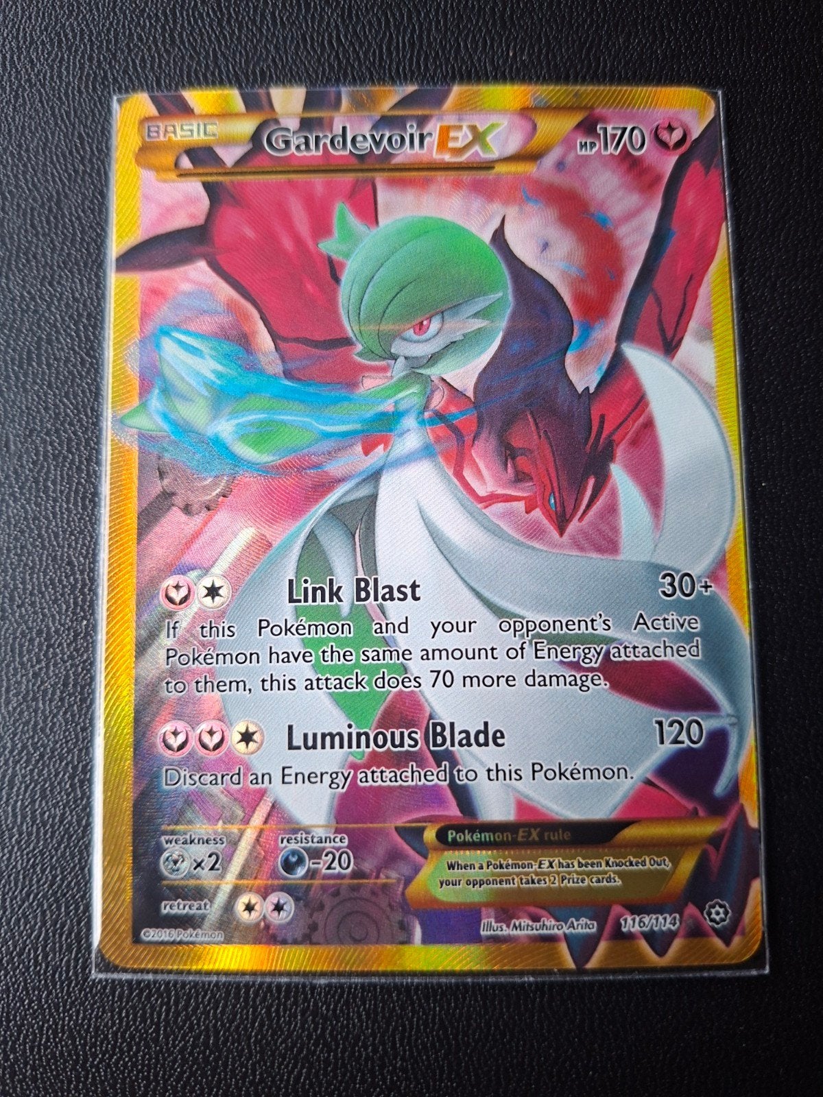 Gardevoir EX Pokémon 116/114, Ophalen of Verzenden, Zo goed als nieuw, Losse kaart, Foil