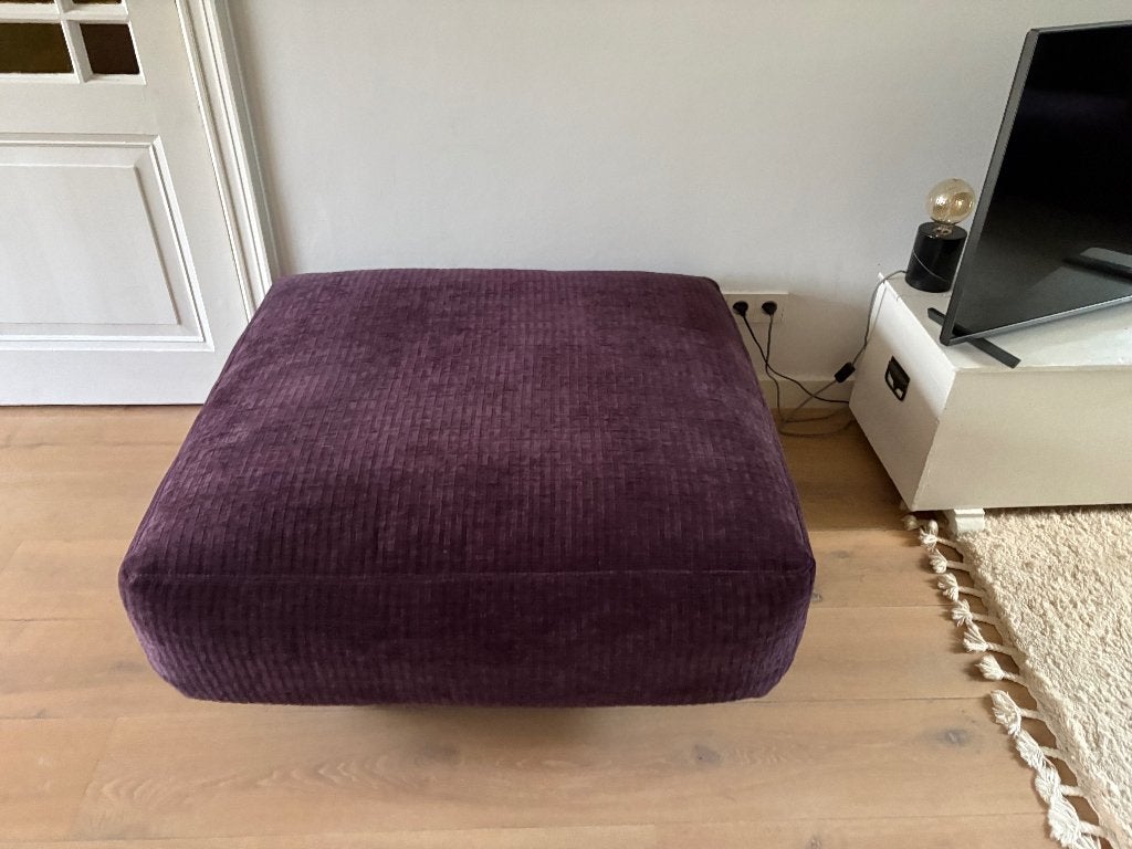 Paarse hocker Zitmaxx, Ophalen, Vierkant, 75 tot 100 cm, Zo goed als nieuw
