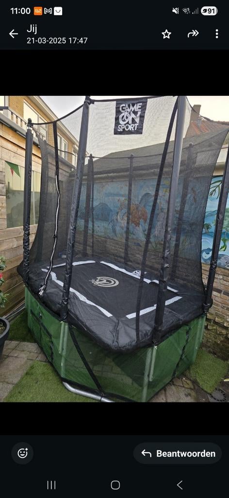 Game on sport trampoline, Kinderen en Baby's, Speelgoed | Buiten | Trampolines, Ophalen, Gebruikt