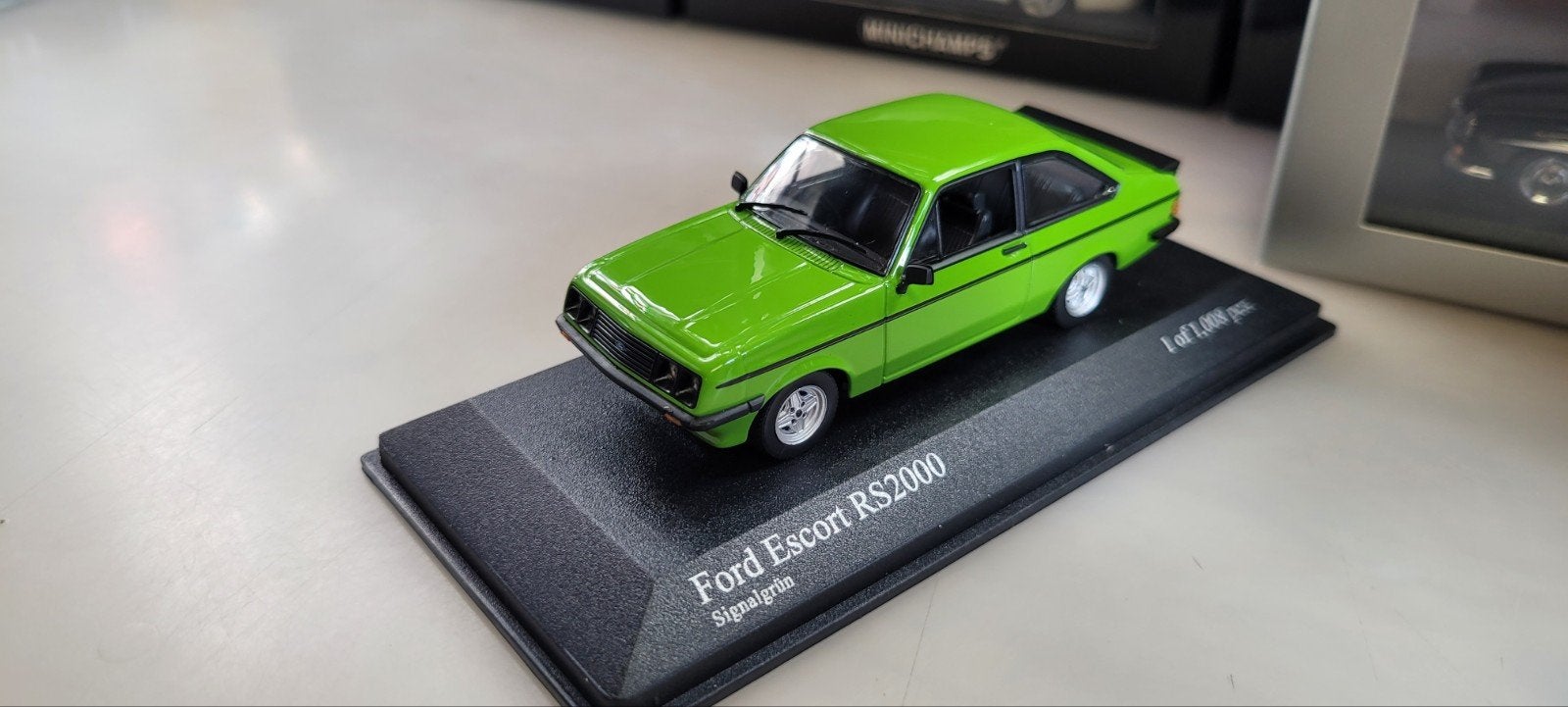 Minichamps 1975 Ford Escort II RS 2000 groen, Ophalen of Verzenden, Nieuw, Auto, MiniChamps