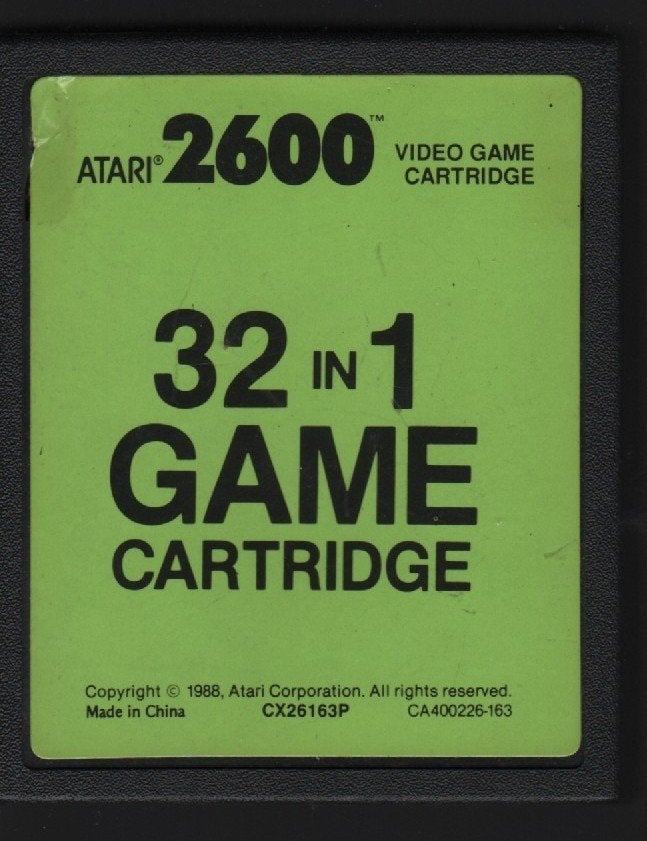 atari 2600 32 in 1 game cartridge, Avontuur en Actie, Gebruikt, 1 speler, Eén computer