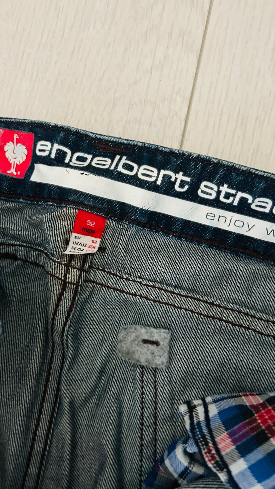 Engelbert Strauss spijkerbroek - Maat 52 (W36-W38), Ophalen of Verzenden, Gedragen, Blauw, W36 - W38 (confectie 52/54)