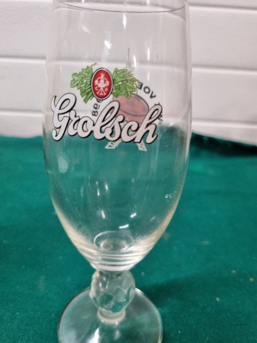 Grolsch glas wk 1998 voetbal op voet, Verzamelen, Glas en Borrelglaasjes, Ophalen of Verzenden, 'T Olde Gre-j, Info@toldegrej.nl