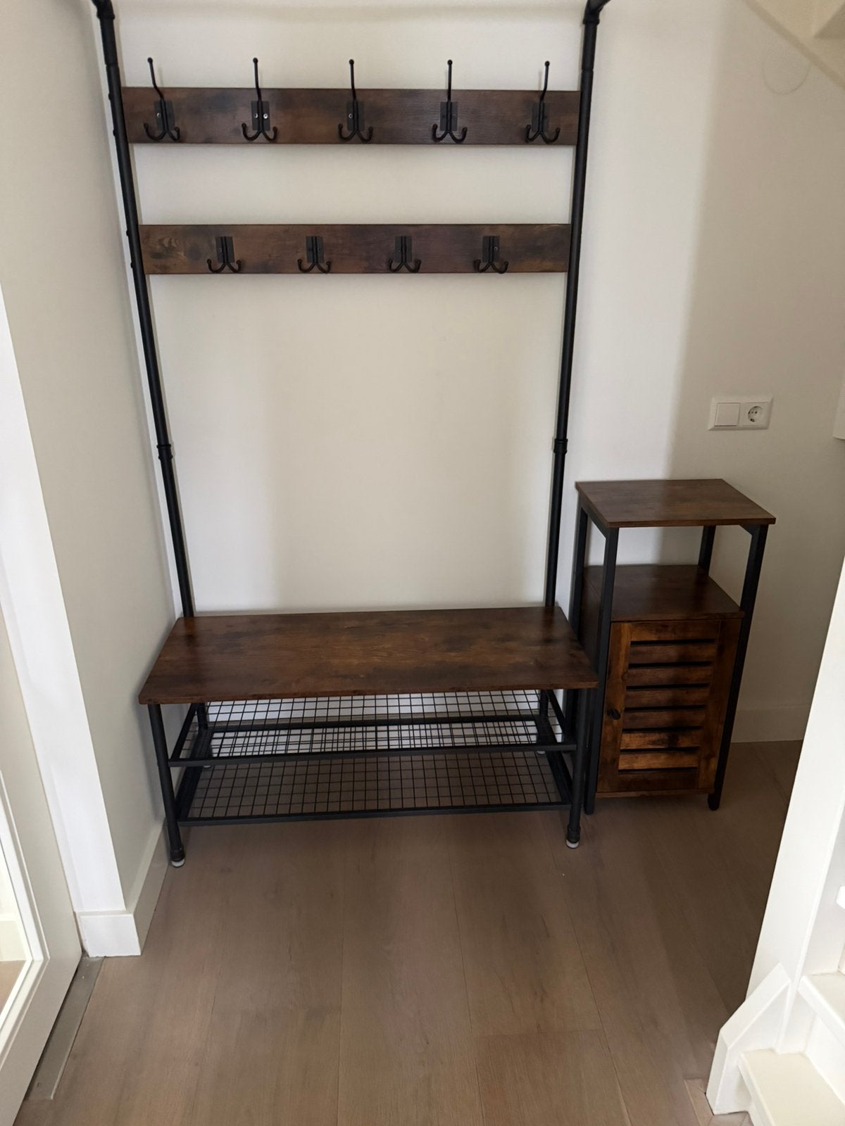 Kapstok en bijpassend kastje, Zo goed als nieuw, Minder dan 100 cm, Hout, Ophalen