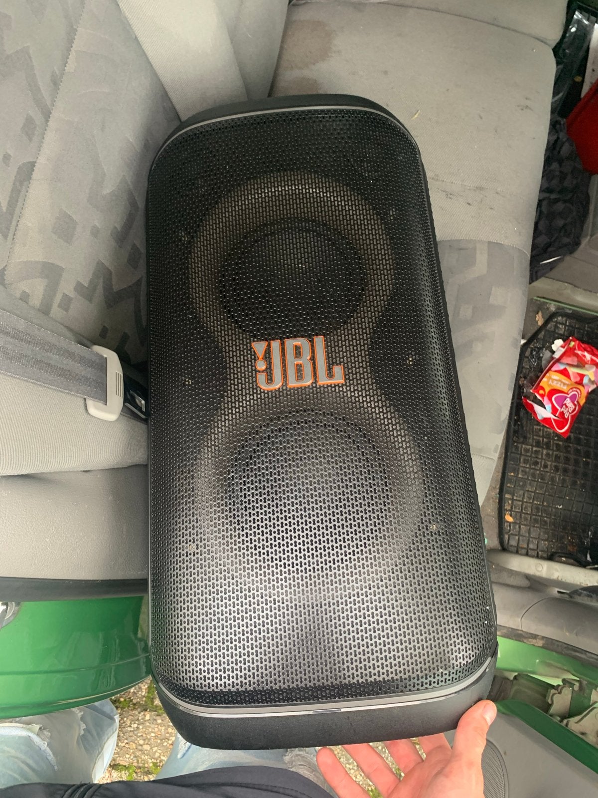 JBL PartyBox 310 On-The-Go Draagbare Party Speaker, Ophalen, Party speaker, Zo goed als nieuw, Inclusief oplader