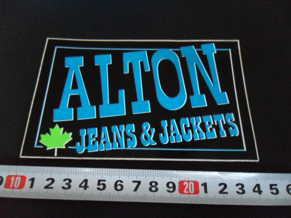 sticker ALTON jeans & jackets, Verzamelen, Ophalen of Verzenden, Zo goed als nieuw