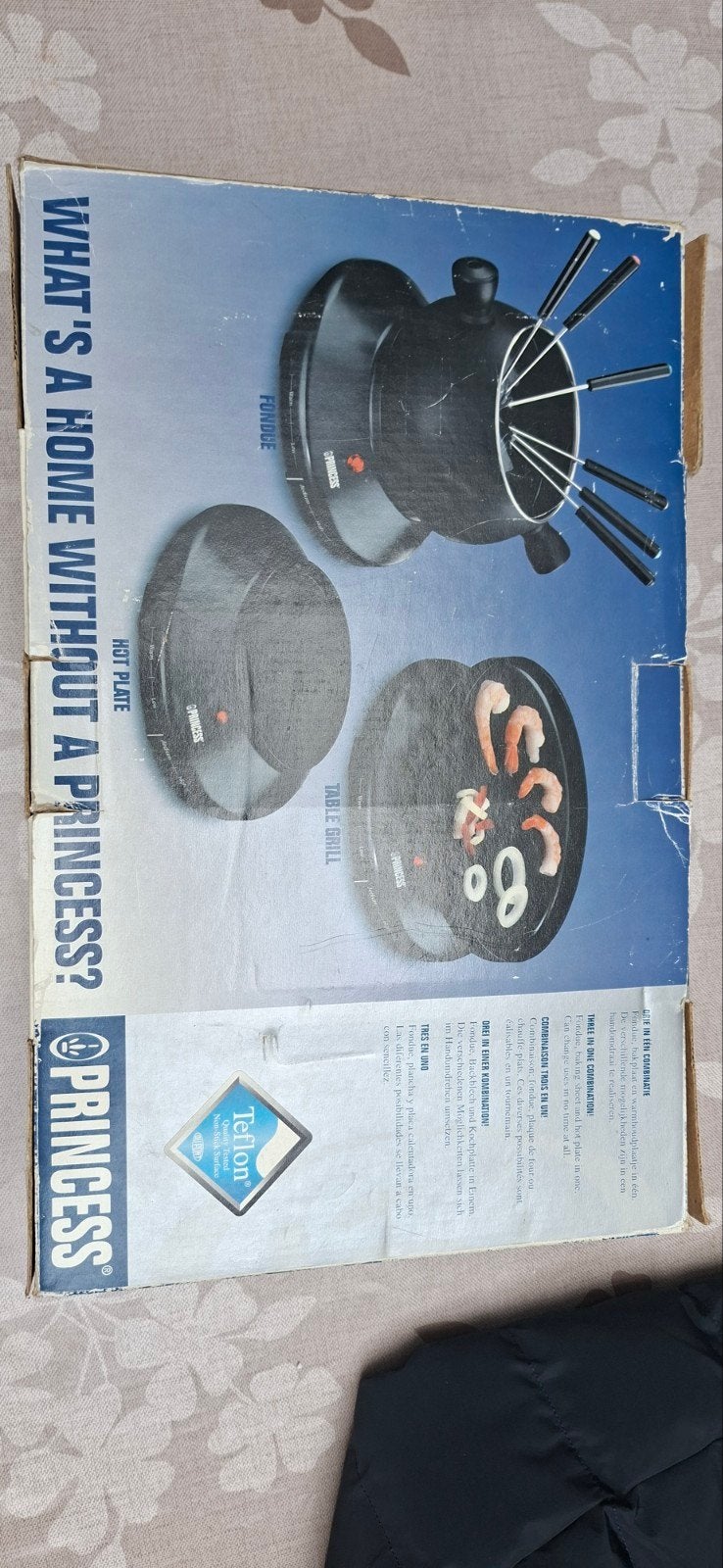 Princess 3-in-1 Fondue, Bakplaat & Warmhoudplaat, Ophalen of Verzenden, Nieuw, 4 t/m 7 personen