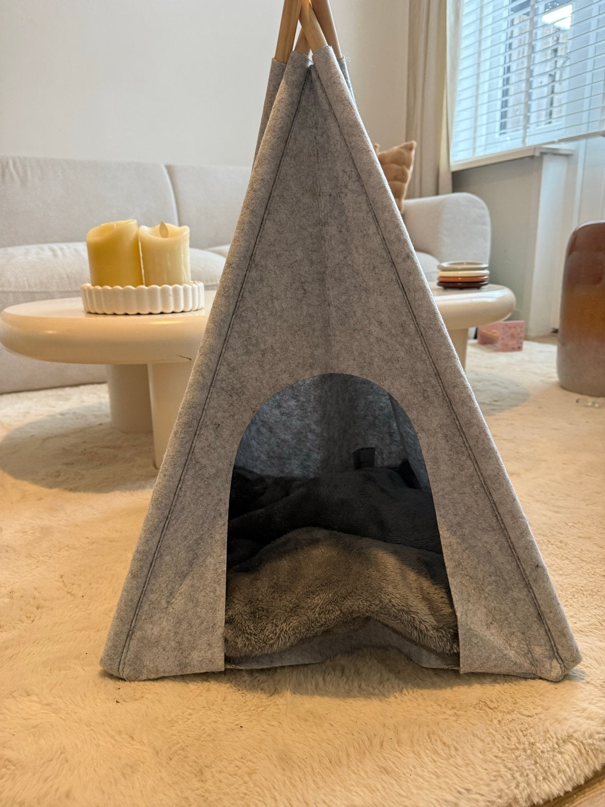 Wenko Vilten Tipi Tent voor Kat of Kleine Hond – Nieuw!, Dieren en Toebehoren, Ophalen of Verzenden