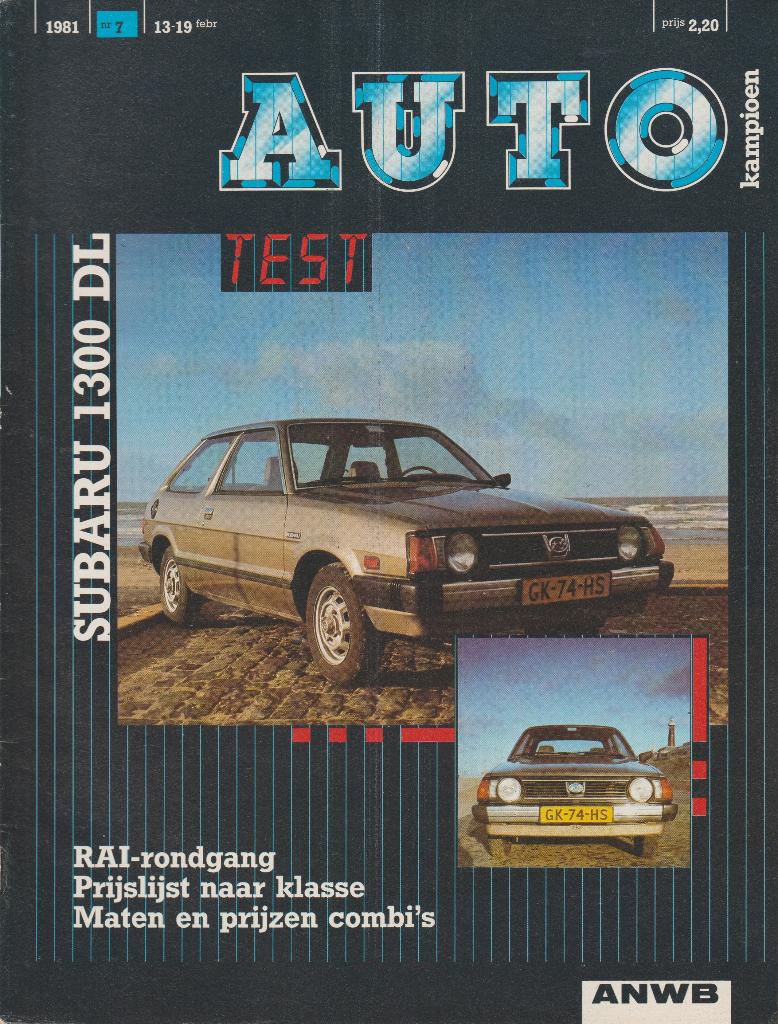 Subaru 1300 DL - 1800 4x4 ( Leone ) test in Autovisie e.a., Gelezen, Ophalen of Verzenden, Overige merken, Autovisie