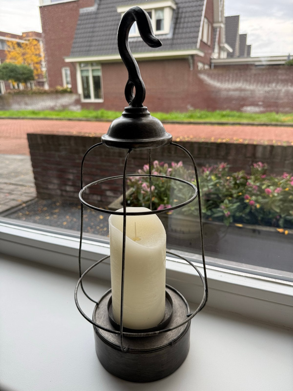 Decoratieve metalen lantaarn, Gebruikt, Lantaarn, Ophalen of Verzenden, Metaal