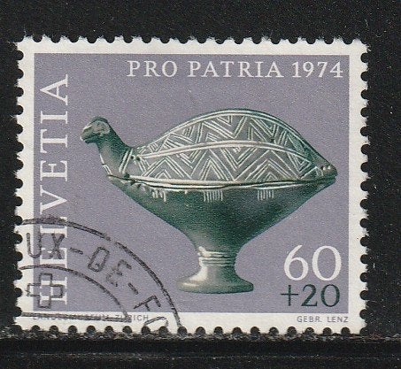 Zwitserland 1974 - Pro Patria - Archeologische Vondsten, Ophalen, Gestempeld