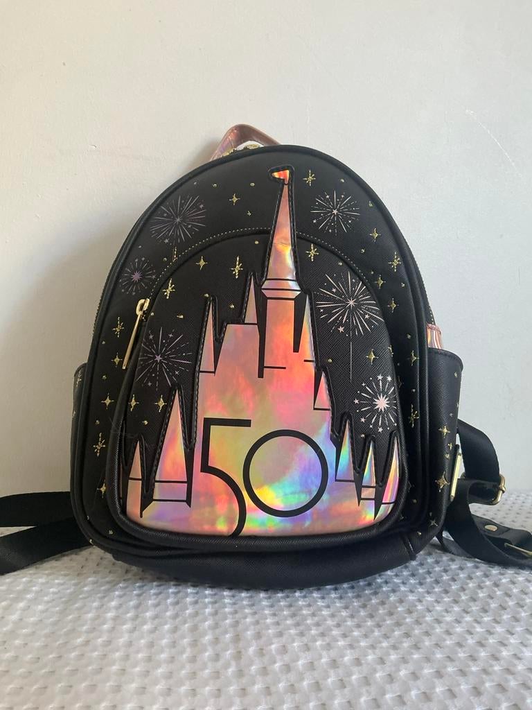 Mini disney rugzak 50 jaar anniversary, Ophalen of Verzenden, Overige figuren, Zo goed als nieuw, Tas, Koffer of Zak