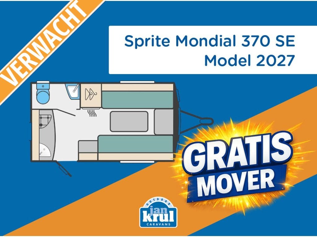 Sprite Mondial 370 SE TIJDELIJK GRATIS MOVER, Standaardzit, Tot en met 2, Bedrijf, 750 - 1000 kg