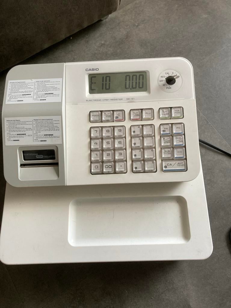 Casio kassa type SE-G1 met foutcode E10 - voor hobbyist, Ophalen of Verzenden, Computers en Rekenmachines