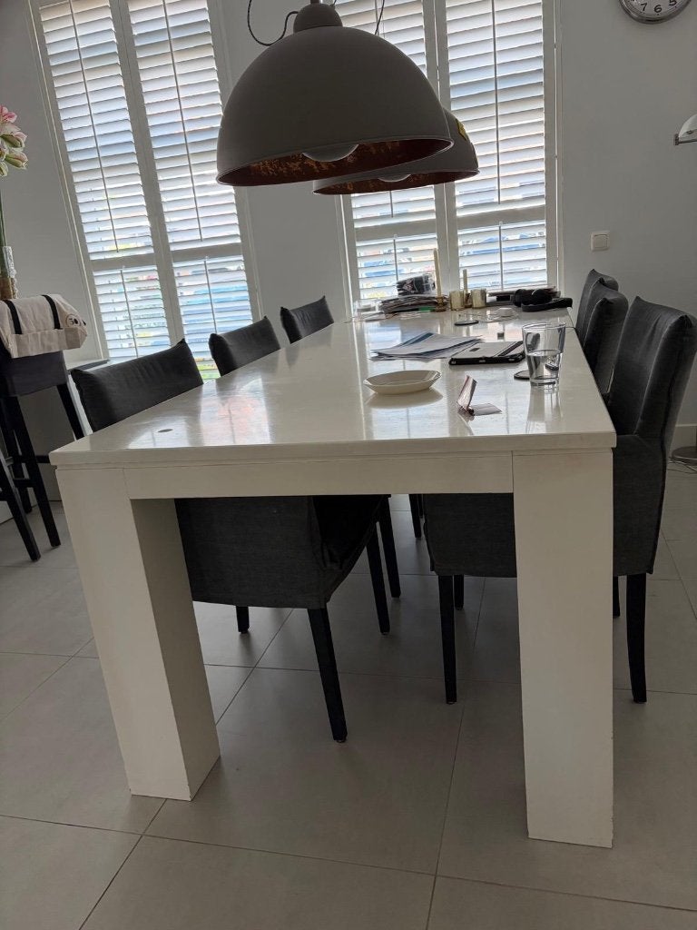 Tafel wit, Ophalen, Overige materialen, Gebruikt, 200 cm of meer