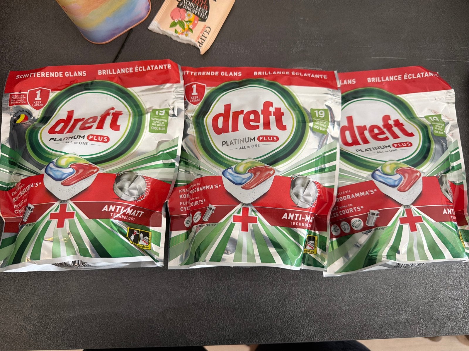 3x Dreft Platinum Plus All in One vaatwastabletten ongeopend, Ophalen, Nieuw