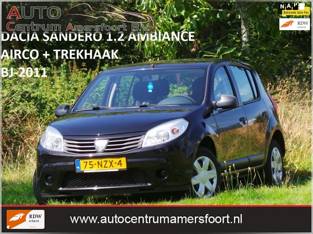 Dacia Sandero 1.2 Ambiance ( AIRCO + INRUIL MOGELIJK ), Voorwielaandrijving, Gebruikt, 31 €/maand, Zwart