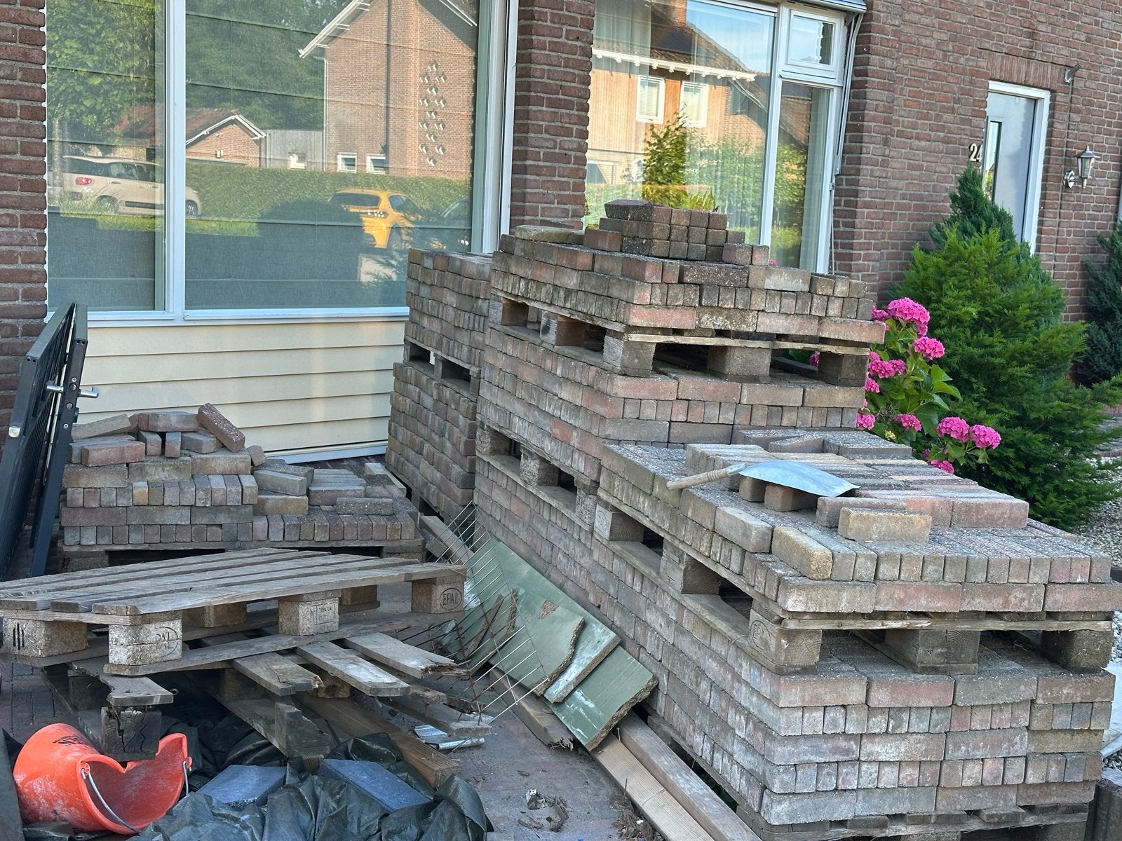 Klinkers 200x50x60 mm, Tuin en Terras, Ophalen, Gebruikt, Klinkers, 10 m² of meer