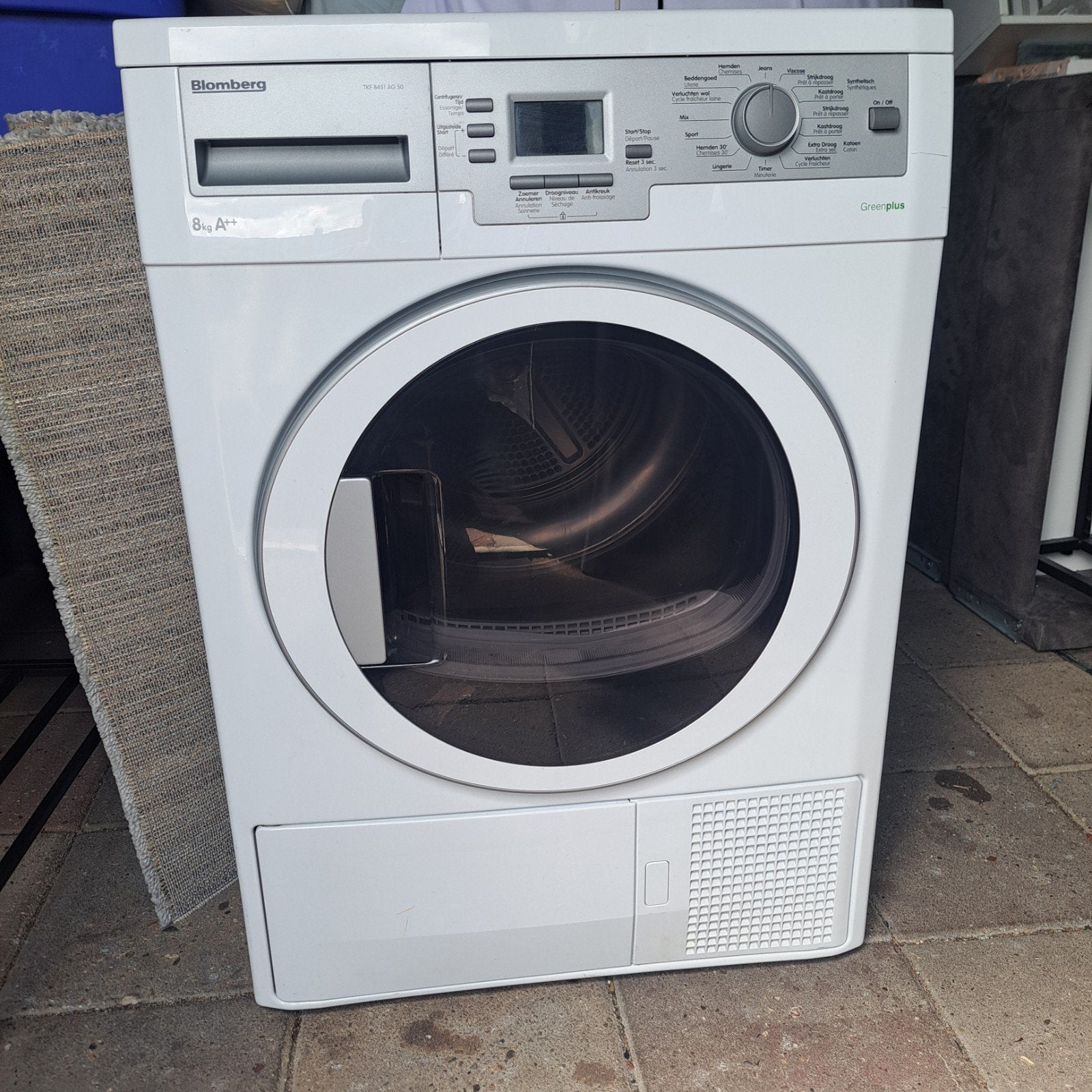 Blomberg TKF 8451 AG Warmtepompdroger 8KG A++, Witgoed en Apparatuur, Wasdrogers, Ophalen, Anti-kreukfase, 8 tot 10 kg, 85 tot 90 cm