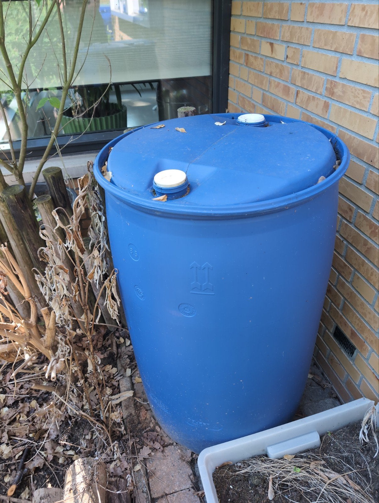 Hdpe ton, Tuin en Terras, 150 liter of meer, Ophalen, Gebruikt, Kunststof