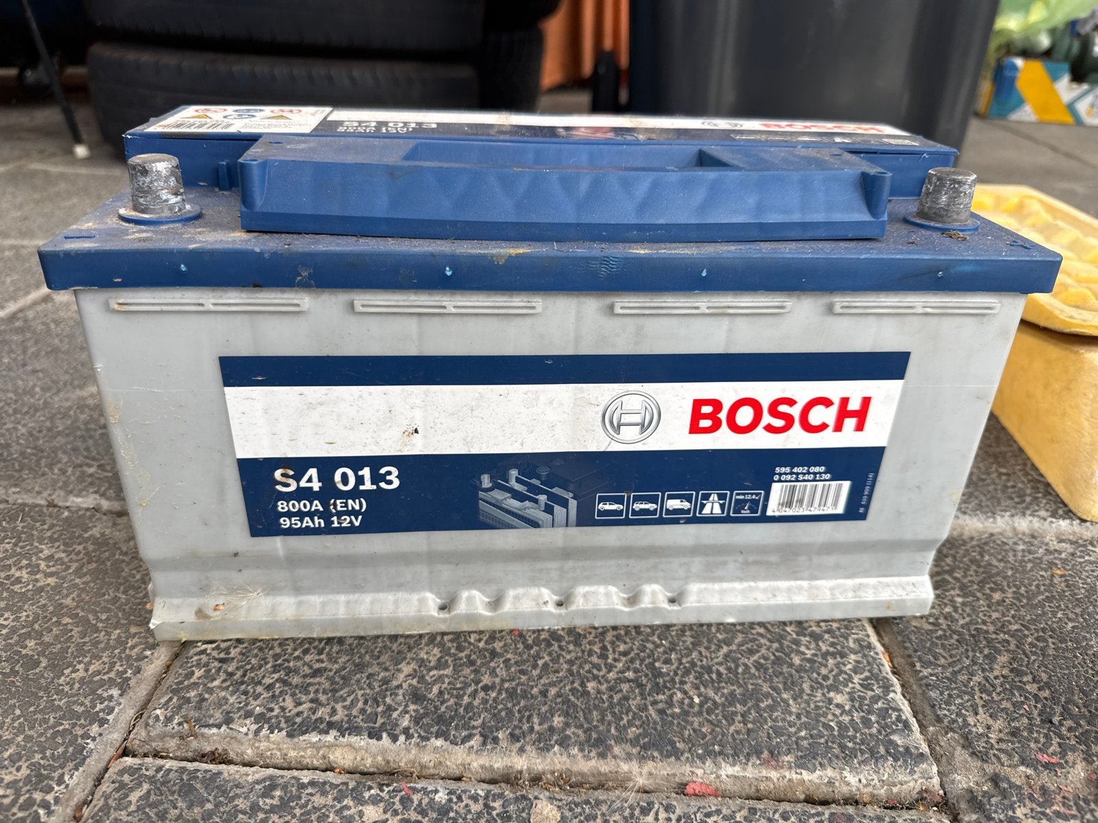Bosch S4 013 Accu 800A (EN) 95Ah 12V, Ophalen, Gebruikt, Universele onderdelen