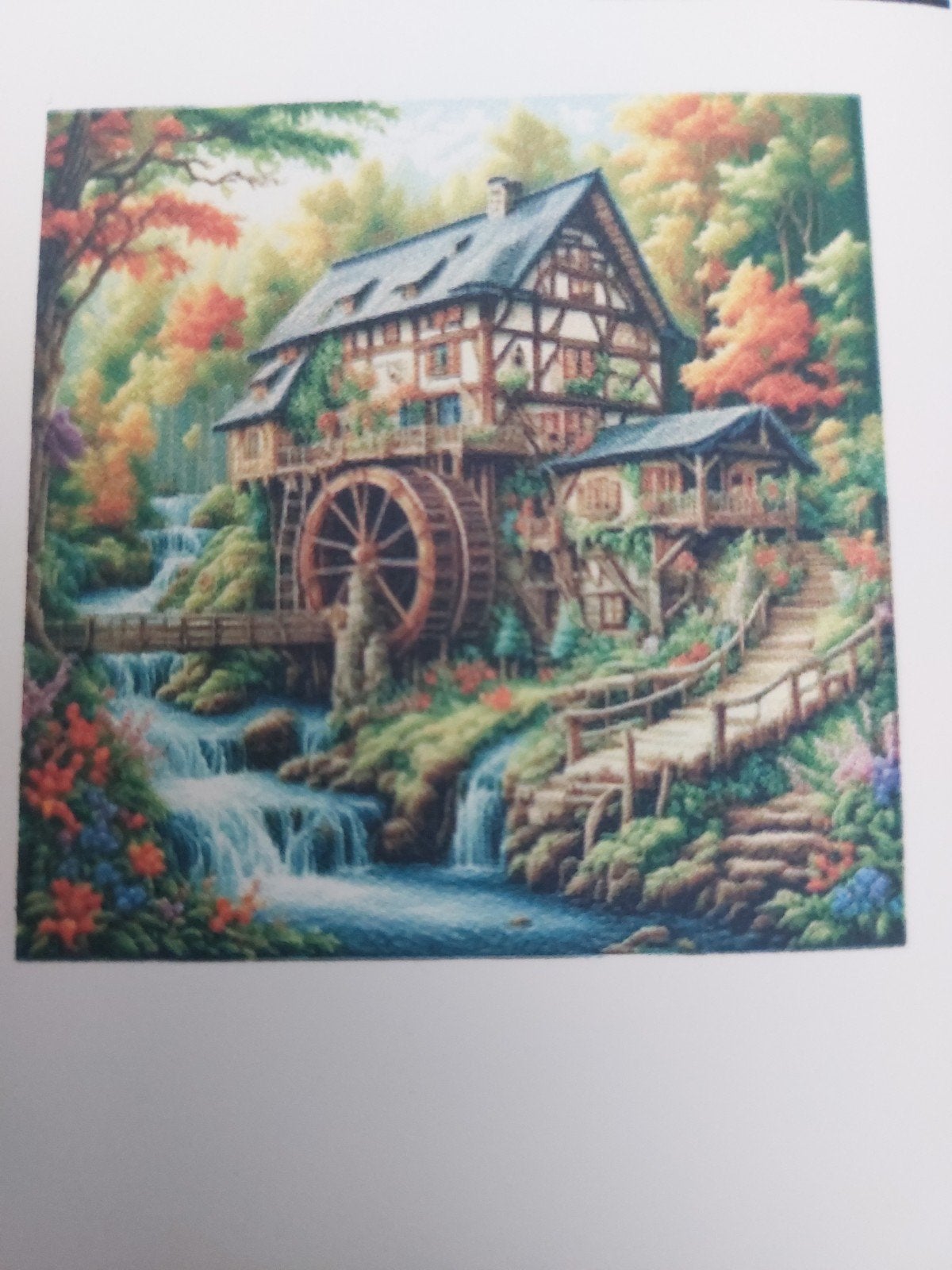 Zeer mooi voorbedrukt borduurpakket, Verzenden