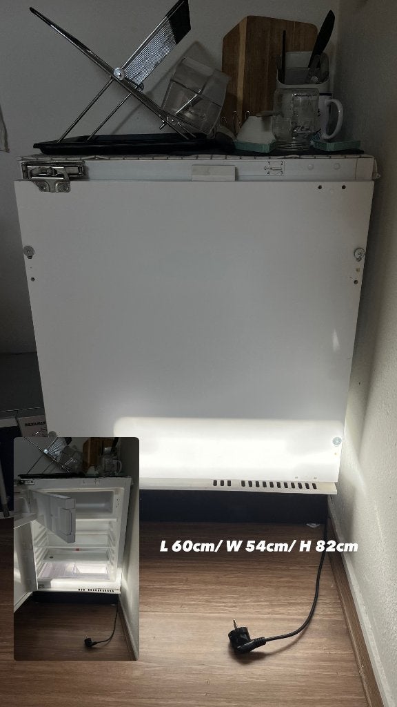 Whirlpool mini fridge with freezer, Ophalen, Gebruikt, Minder dan 85 cm, 100 tot 150 liter