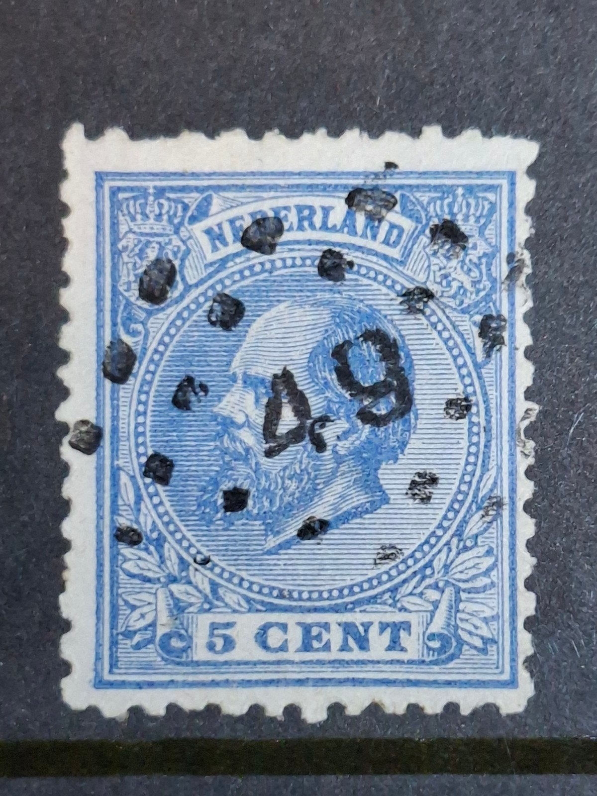 Puntstempel zegel nr 49 Harlingen nvph nr19, Ophalen of Verzenden