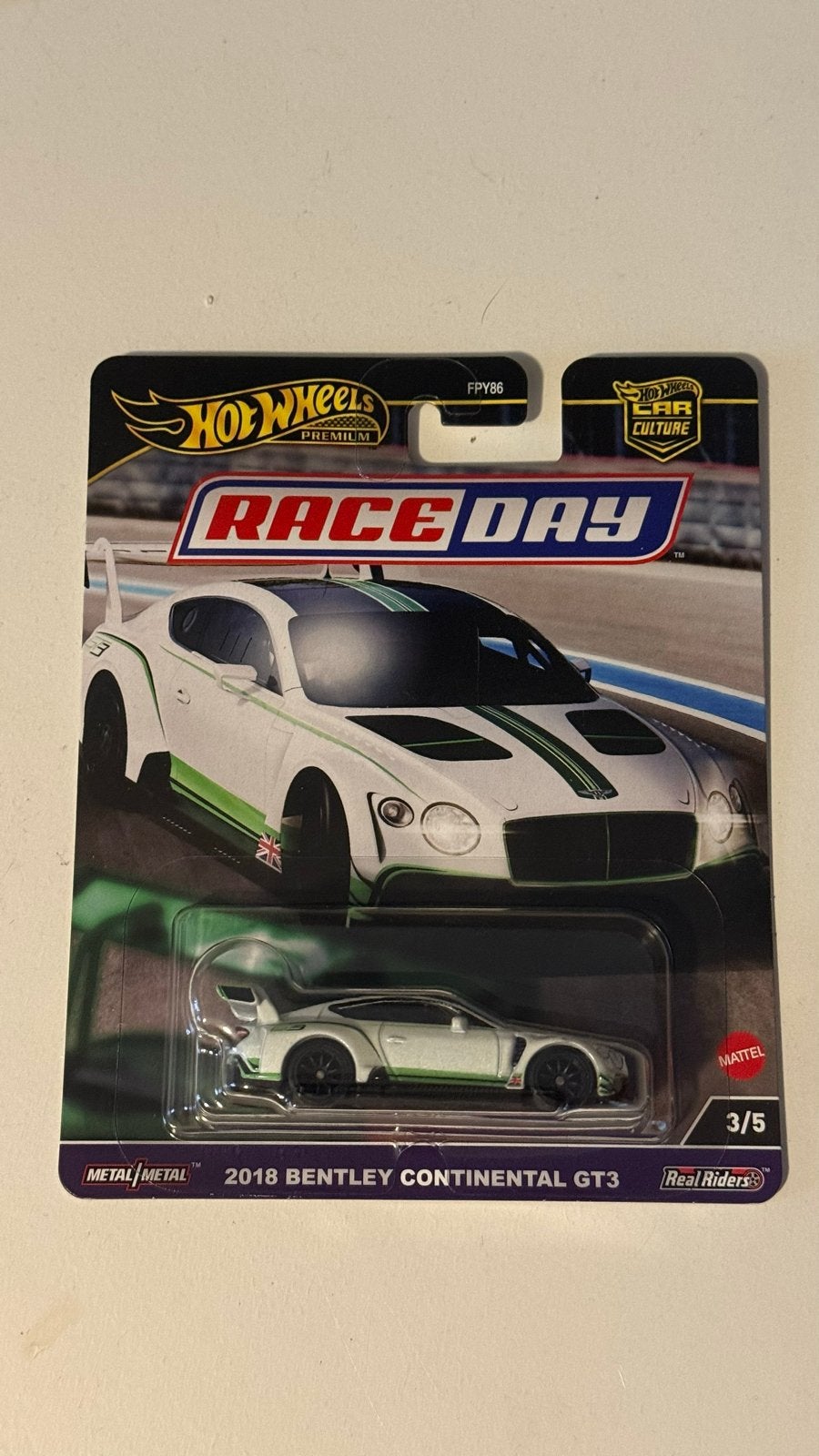 Hot Wheels Premium 2018 Bentley Continental GT3 Race Day, Ophalen of Verzenden, Nieuw