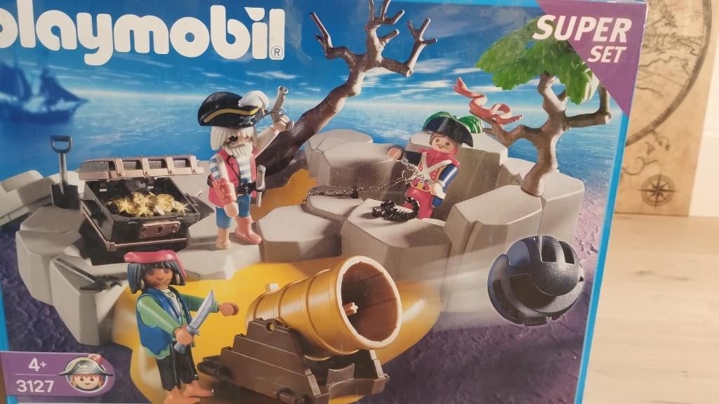 Playmobil 3127 SuperSet Pirateneiland 100% compleet, Ophalen of Verzenden, Zo goed als nieuw